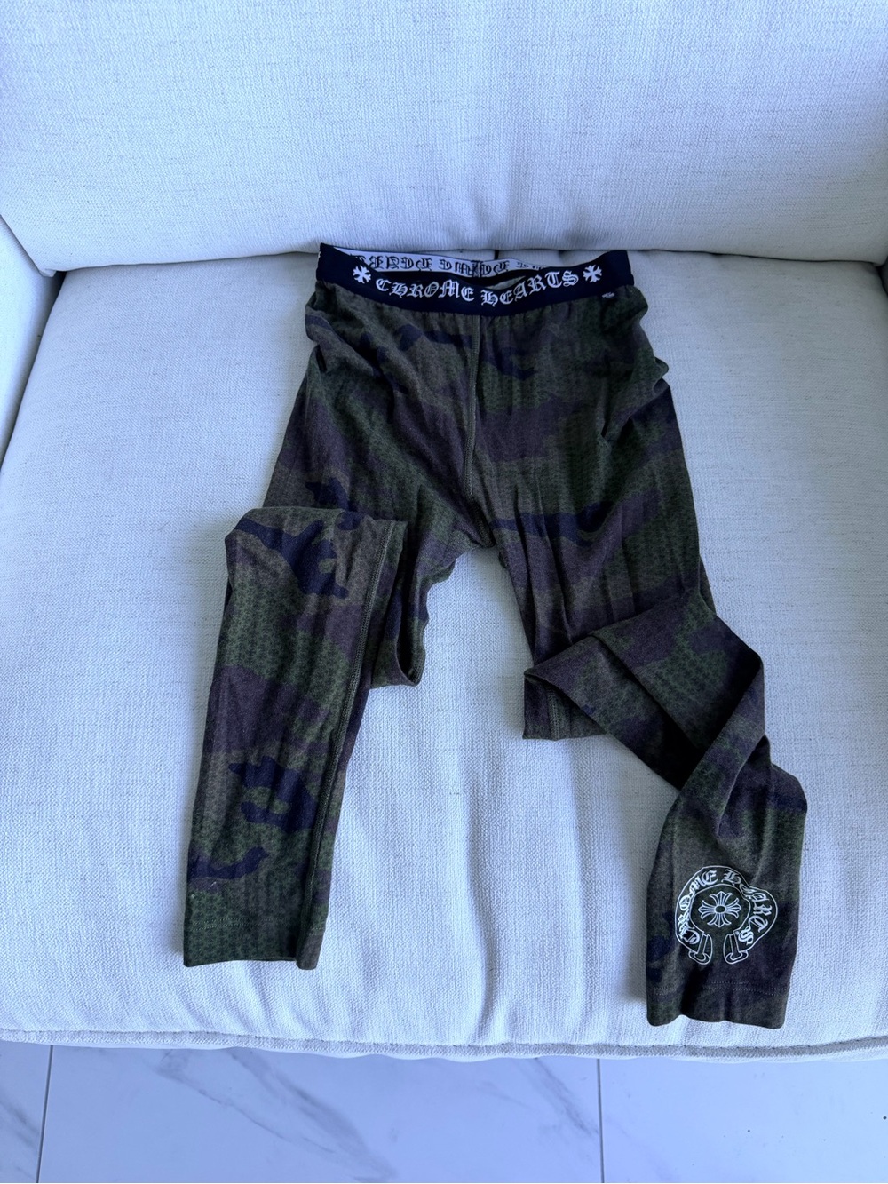 Chrome Hearts Olive Green Camo Jogger Leggings